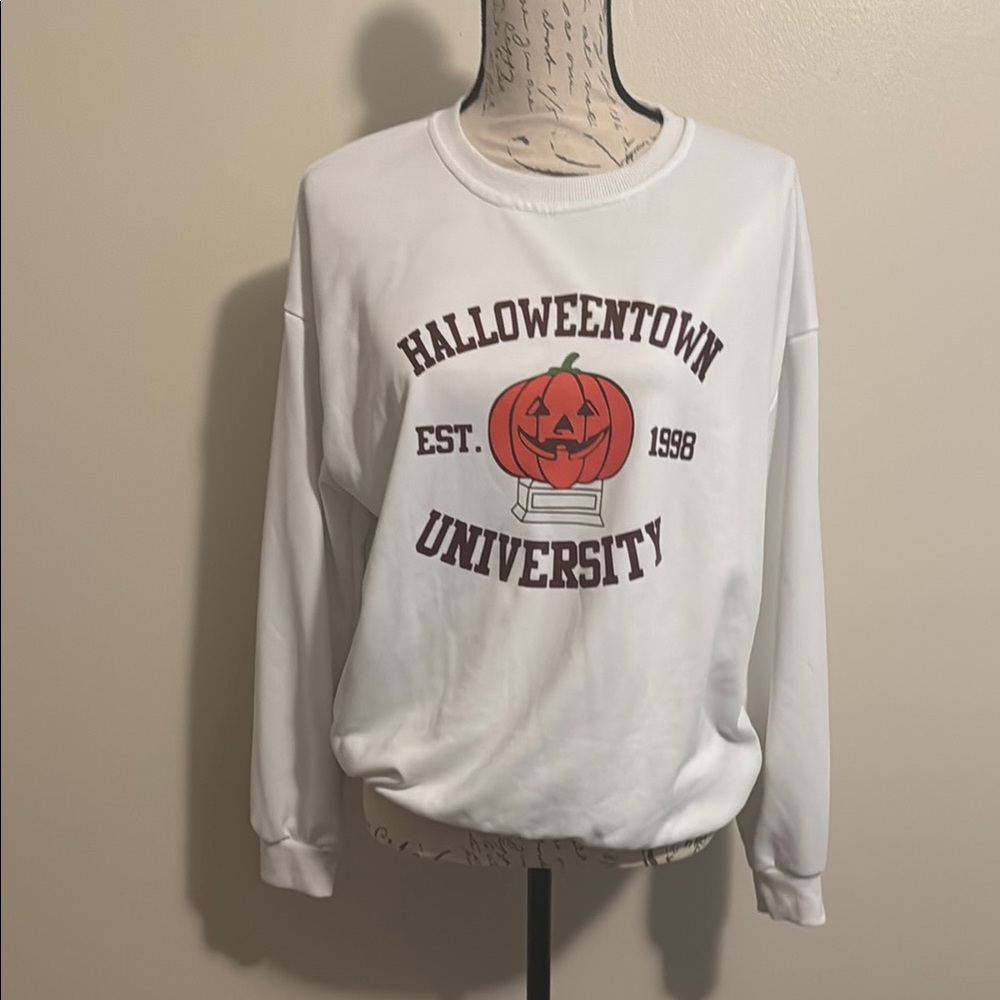 White Halloween University Sweater